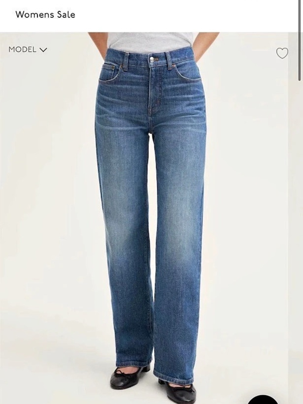 Madewell The Perfect Vintage Wide-Leg Jean Harvey Wash Waist 29 NWT